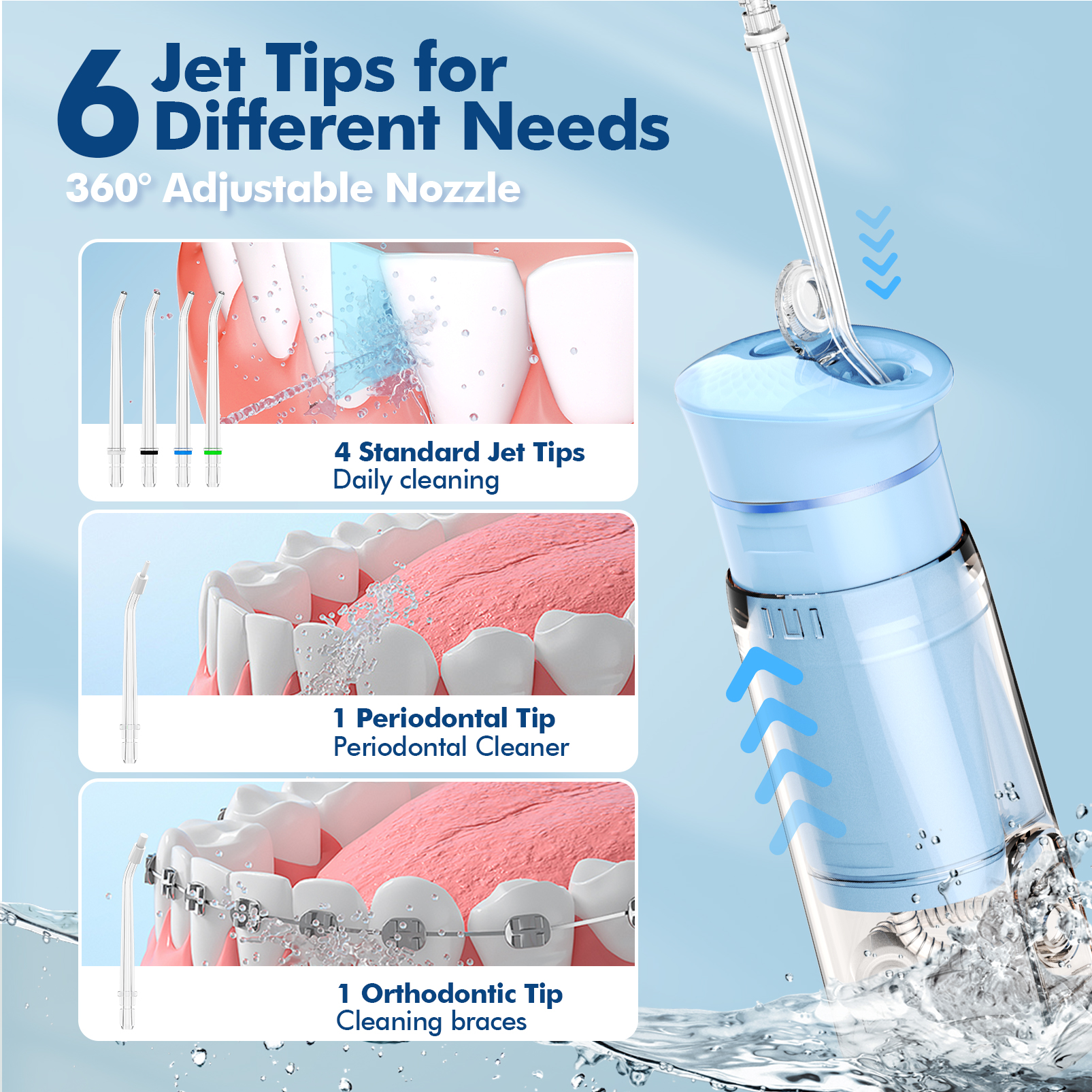 Bezvoi Mini Cordless Water Flosser, Portable photo 2