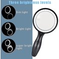 thumbnail image 2 of Lupa de lectura con luz LED de 33 aumentos (30X/60X) y carga USB., 2 of 5