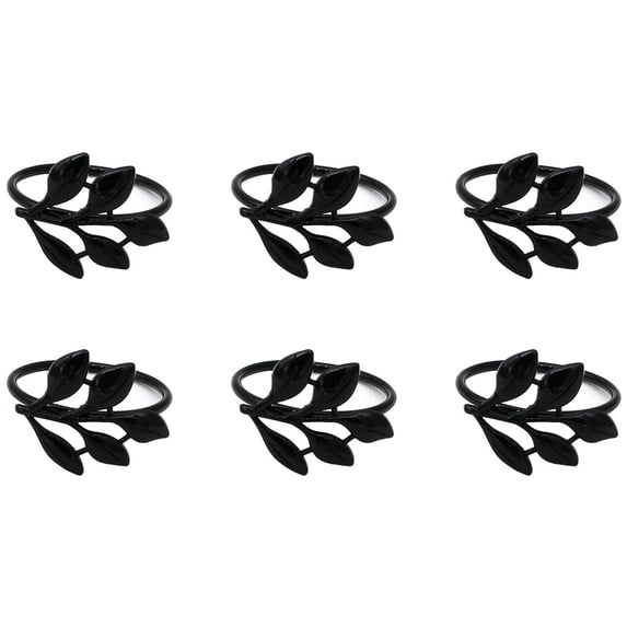 Worallymy 18pcs/pack Leaf Shaped Napkin Rings Buckle Holders Party Napkin Rings for Christmas Thanksgiving Parties, Wedding Adornment, Table Decoration Accessories