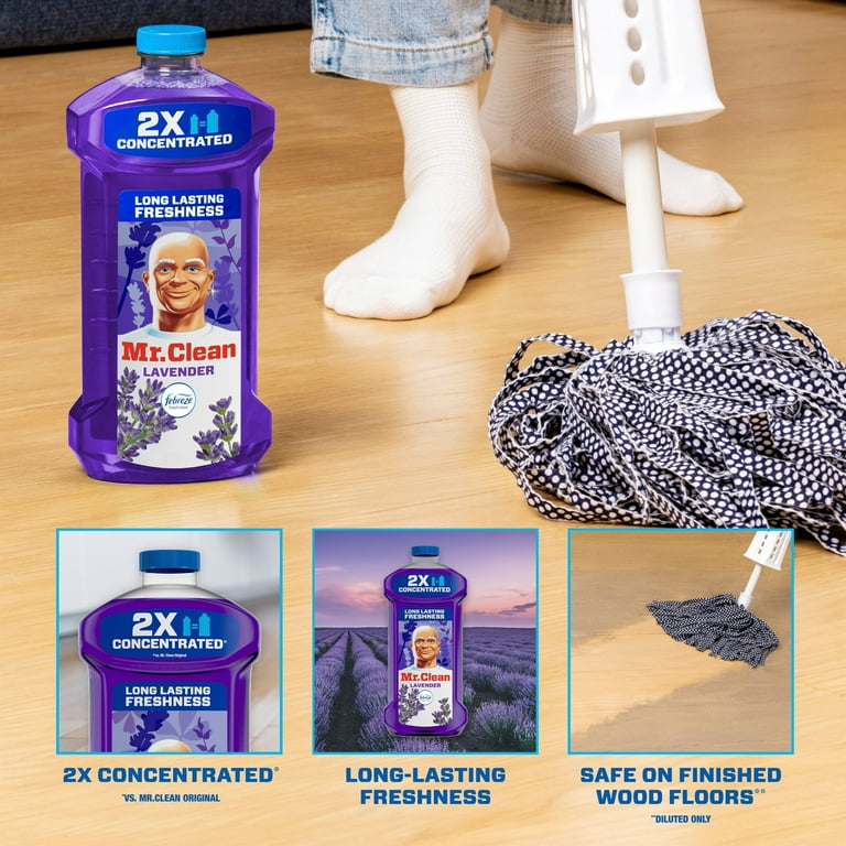 Mr. Clean 2X Concentrated Floor Cleaner, All Purpose Cleaner, Mop