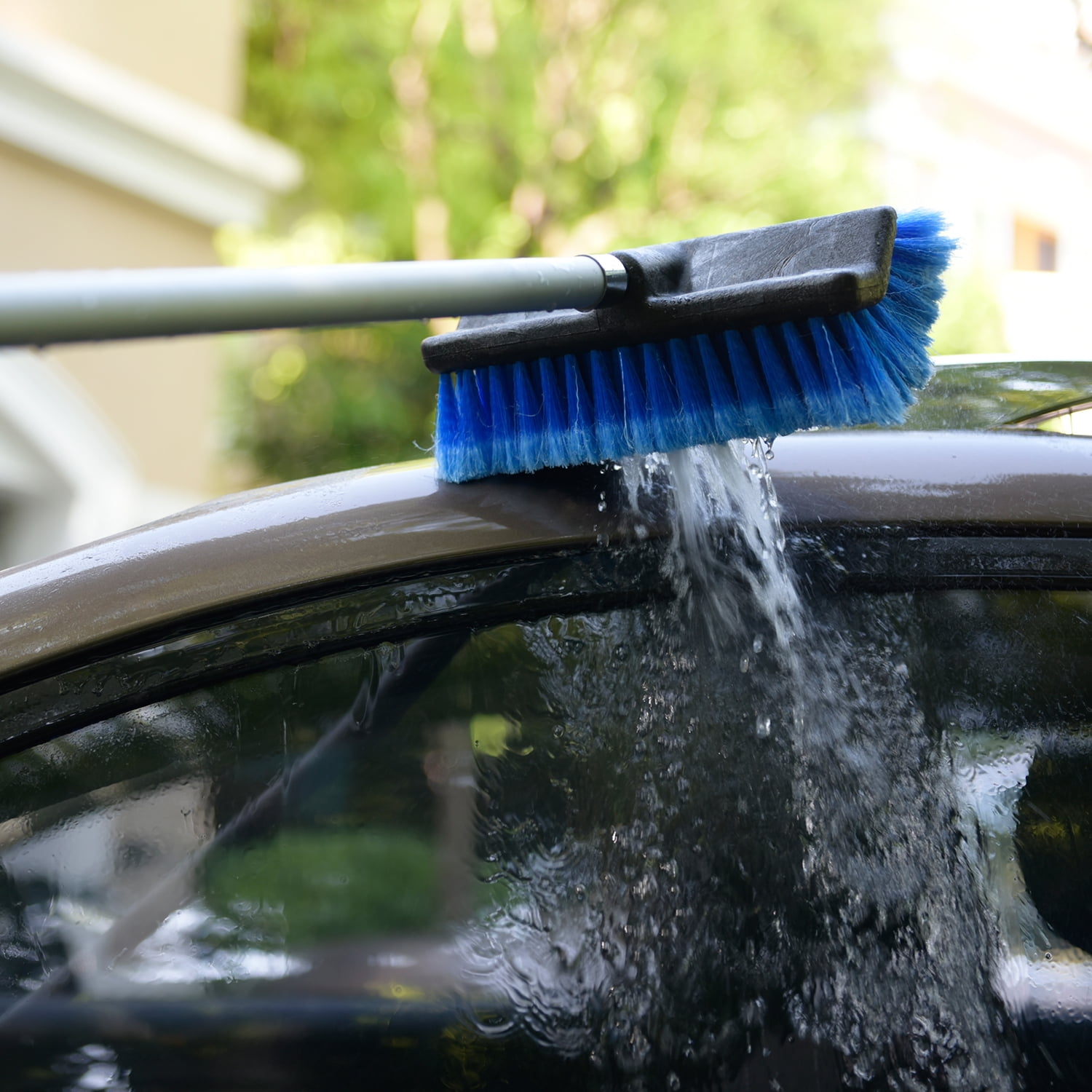 MEEJIE 10.8 Flow-Thru Soft Car Wash Brush Head for Auto Cars RV SUV Deck  Truck Boat House Siding Camper Exterior Washing Cleaing Floors, Blue