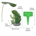 thumbnail image 6 of Frog Statue for Garden - Lotus Leaf Sitting Frog Figurines Decor Cute Craft Resin Frog Sculpture Decor for Outdoor Yard Garden Pond Home Office Desk Tabletop Gift Ornament, 6 of 9