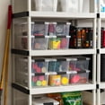 thumbnail image 4 of IRIS USA 13.5 Qt. Plastic Storage Bins with Lids, Clear, Latching, Stackable, Totes, 4 of 12