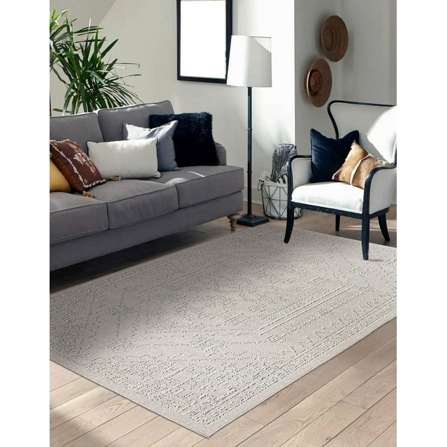ECARPET Jute Style Area Rug for Bedroom, Living Room, Dining Room Boheme Collection