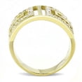 thumbnail image 4 of Gold Womens Ring Anillo Para Mujer Stainless Steel Ring with AAA Grade CZ in Clear, 4 of 4