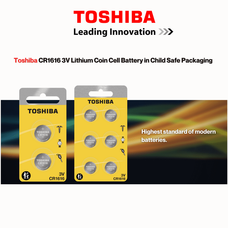 Toshiba CR2430 3V Lithium Coin Cell Battery Pack of 5