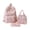 Pink, variant on 3 in 1 Cute Mini dachshund Print Backpack Set, Lightweight Fabric Backpack with Lunch Handbag & Pencil Case, Casual Daily Backpack
