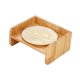 thumbnail image 4 of Cuenco de cerámica para gatos, comedero para mascotas, estante de madera, dispensador de agua, recipiente para refrigerios Beige, 4 of 9