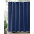 thumbnail image 2 of Fsddascl Navy Blue Shower Curtain Set - Extra Long 72" x 96" Washable Bathtub Curtain with 12 Hooks, Modern Pure Navy Blue Waterproof Fabric Stall Shower Curtains for Bathroom/Bathtub Décor, 2 of 6