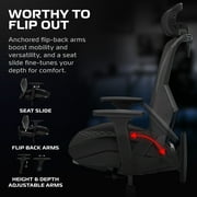 RESPAWN SPIRE Ergonomic Office Chair with Lumbar Support, Headrest, Adjustable Arms and Cooling Gel Seat Cushion, Comfy Breathable Mesh Seat for Home Office, High Back Reclining Gaming Chair - Black