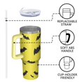 thumbnail image 4 of Yellow Halloween Bats Tumbler with Handle and Lid,40oz Double Wall Vacuum Insulated Tumbler,Cups Gift for Women and Men, 4 of 7