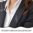 thumbnail image 2 of KAKOWELY brooch for women Pin Brooch For Women Rhinestone Musical Note Collar Jewelry Note Brooch1.85"X0.71"X0.43", 2 of 5