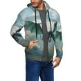 thumbnail image 2 of Kdxio Cloud Sky Green Dragon Print Men Hoodies Casual Hoodies for Men with Zip Pockets Full Zip Long Sleeve Sweatshirt Sports Hooded Jacket-XX-Large, 2 of 5
