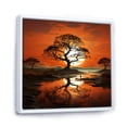 thumbnail image 2 of Designart "Baobab Sunset Shadows" Tree Baobab Floater Framed Wall Art Living Room, 2 of 5