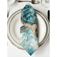thumbnail image 2 of Hokiten Kitchen Dinner Napkins Set of 4 Teal Coastal Turtle Cloth Napkins Reusable Washable Table Napkins for Weddings Cocktail Parties Holiday Table Decor 20x20 Inch, 2 of 8