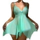 thumbnail image 1 of Gibobby Pijamas para mujer Pijama sexy de encaje para mujer Lencería sexy Traje de pijama con tirantes de malla(Verde de menta,CH), 1 of 5