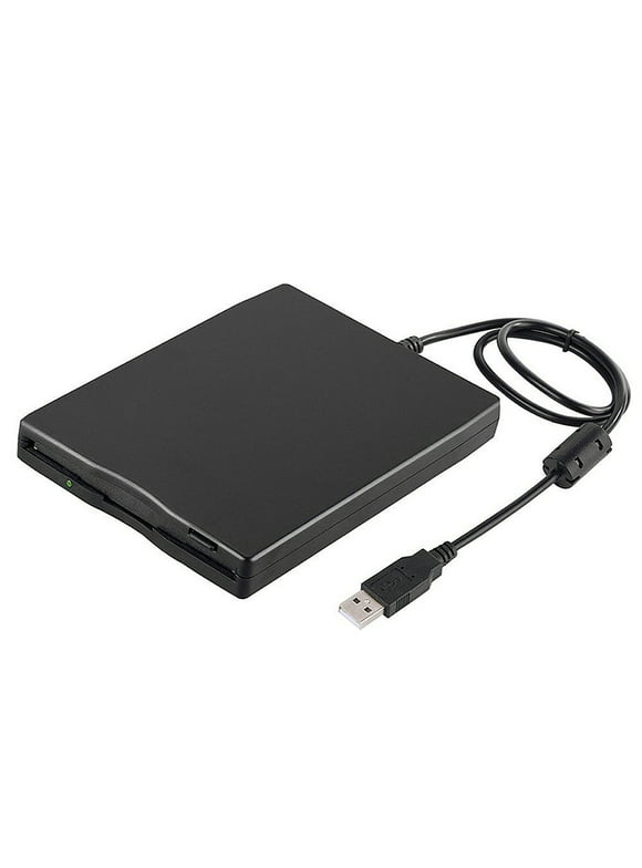 Portable USB External Floppy Disk Drive, 3.5-Inch Floppy Disk Drive, USB 2.0 Interface Plug and Play Low Noise for PC Laptop Black