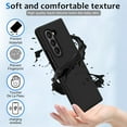 thumbnail image 6 of Z Fold 5 Liquid Silicone Case for Samsung Galaxy Z Fold5 5G, Slim Phone Case for Women Girls Soft Gel Rubber Ultra Thin Anti-Scratch Design Protective Cover for Samsung Z Fold 5 5G 7.6-inch (Black), 6 of 14