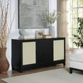 thumbnail image 4 of Sheridan 4-Piece Engineered Wood Bookcase TV Stand Sideboard End Table in Black, 4 of 7