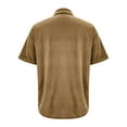 thumbnail image 4 of Vmvidoty Womens Short Sleeve Shirts V Neck Collared Button Down Shirt Tops with Pockets Khaki XL, 4 of 5