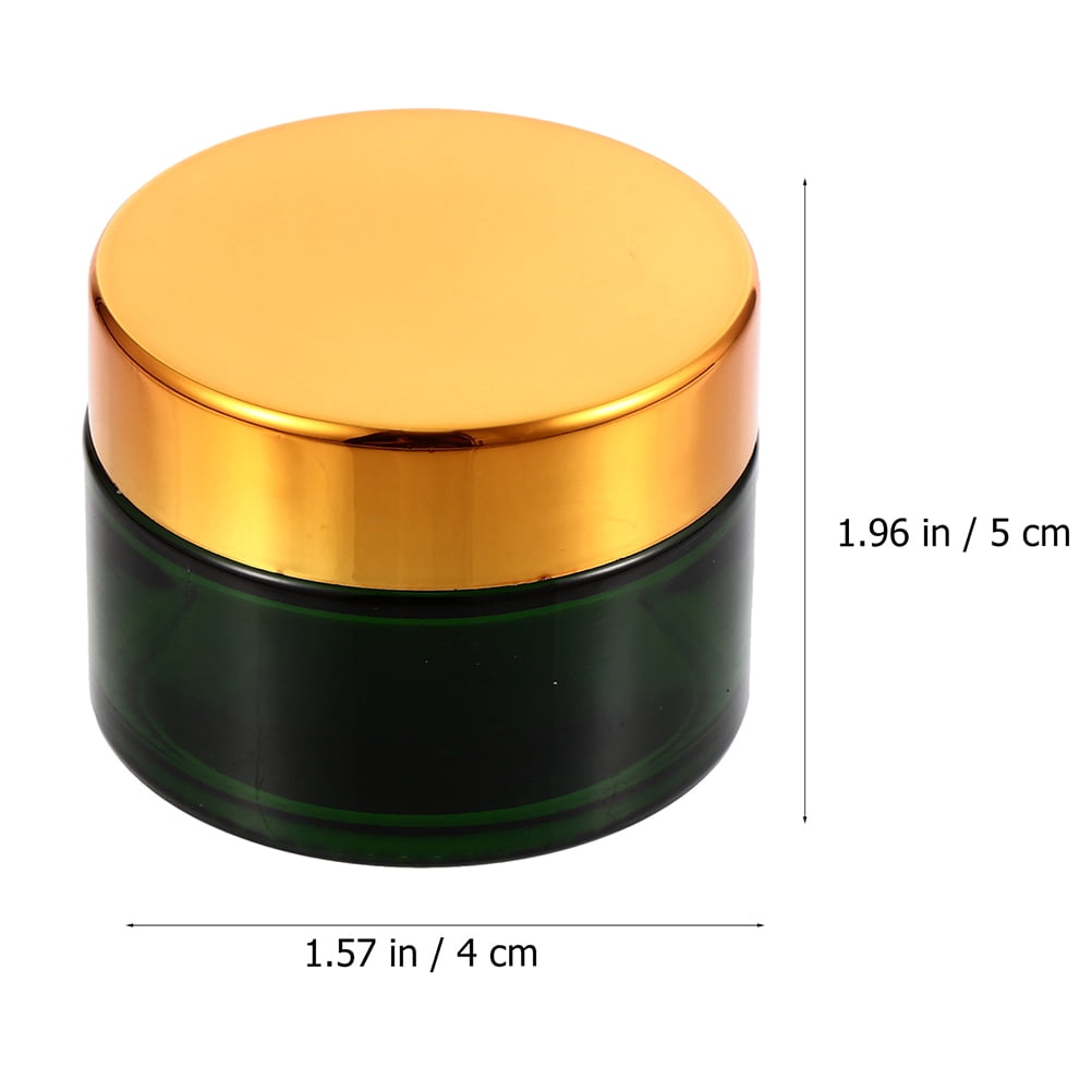 IBASETOY 10pcs Reusable Green Glass Containers for Storage Leak Proof Compact Size Travel Friendly