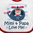 thumbnail image 4 of Inktastic Mimi and Papa Love Me Boys Boys Baby Bib, 4 of 4
