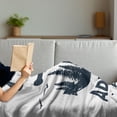 thumbnail image 3 of Adventure Soft Flannel Fleece Throw Blanket, Anchor with a Words Hand Drawn Elements in an Inspirational Style Print, Cozy Plush for Indoor and Outdoor Use, 70" x 90", Indigo, by Ambesonne, 3 of 5