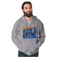 thumbnail image 3 of Rise and Grind Skateboarding Quote Zip Hoodie Sweatshirt Men Brisco Brands S, 3 of 6