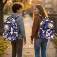 thumbnail image 3 of FUIALDOLG Baseball Bat Ball Print Kids Backpack with Large Capacity, Breathable Strap Front Pocket 17 Inch School Bookbag for Sports Travel, 3 of 9