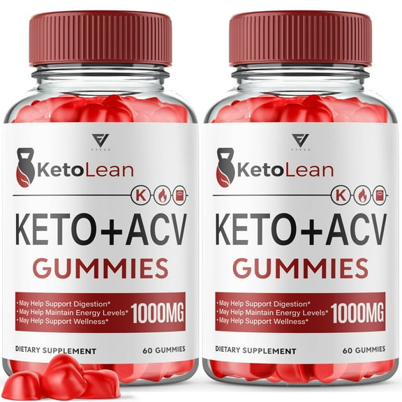 (2 Pack) Keto Lean ACV Gummies, Keto Lean Maximum Strength Supplement for Overall Wellness, KetoLean Gummy (120 Gummies)