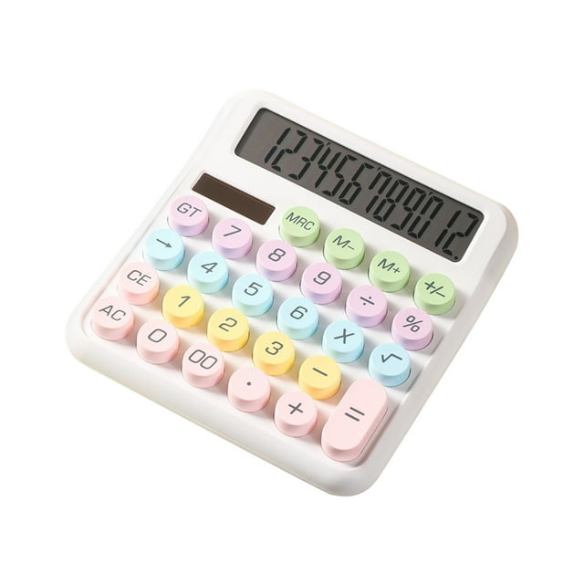 Amzcrzy A Calculator Solar Calculator High Color Dopamine 12 Bit Mechanical Key Scientific Computer Desk Organizer School Supplies Teacher Supplies Back To School Supplies Office Desk Accessories