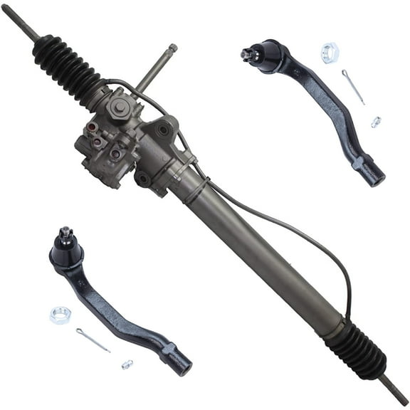 Detroit Axle Complete Power Steering Rack and Pinion Assembly and All 4 Inner & Outer Tie Rod Ends- Lifetime Warranty Fits select: 1990-1992 HONDA ACCORD EX/EX-R, 1993 HONDA ACCORD LX