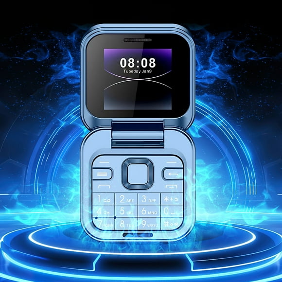 "New Mini Flip Phone 2G Unlocked Small Display Foldable Cell Phone with Dual SIM 1.44'' Screen Large Buttons Clear Sound 500mAh Battery for Seniors & Travel"
