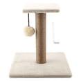 thumbnail image 1 of Handmade Cat Kitten Scratching Post Scratcher Sisal Rope Activity Climb Toy (Beige), 1 of 1