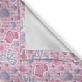 thumbnail image 4 of Ambesonne Cartoon Valance Pack of 2, Bows and Buttons Ribbon, 54"X18", Pale Pink and Mauve, 4 of 5