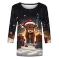 thumbnail image 6 of Jovrlynd Womens Christmas Shirts 2026 Ugly Funny Lightweight Christmas Sweaters Casual Holiday Party Graphic T Shirts, S-5XL, 6 of 7