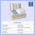 thumbnail image 4 of Mainstays Kids Reversible Comforter Set with Sheets, Vintage Stripe, Twin, 5 Pieces, 4 of 10