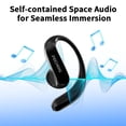 thumbnail image 4 of Auriculares inalámbricos PEICHENG Bluetooth 6.0 deportivos negros, 4 of 7