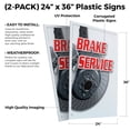 thumbnail image 2 of Brake Service (2-PACK) 24" x 36" Plastic Signs | Sign Insert 4mm Corrugated Plastic Signs Storefront Window Poster, 2 of 2