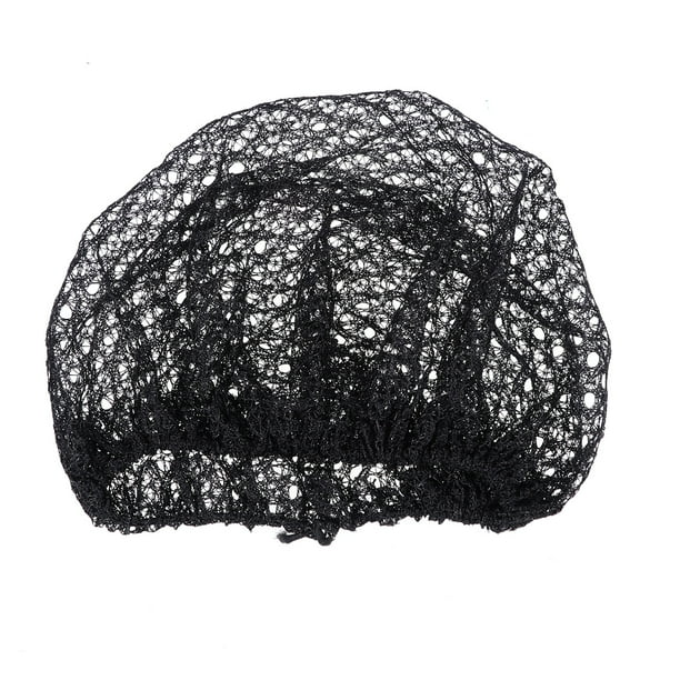 EeaseMX 12 tapas desechables de malla negra para el cabello, elásticas, de tamaño libre, para cosméticos, cocina, hogar, industrias, hospitales.