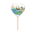thumbnail image 1 of Cancun Mexico Island Mayan Temple Toothpick Flags Heart Lable Cupcake Picks, 1 of 3