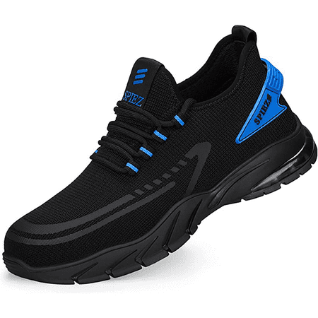 

SPIEZ Men Steel Toe Work Shoes Safety Lightweight Waterproof Outdoor Protective Sports Shoes Puncture Proof Industrial Construction Sneakers Size 40-47