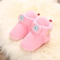 thumbnail image 2 of Toddler Winter Shoes 0-1 Years Old Durable Lightweight Mini Non-skid Machine Washable Creative Cotton Warm Toddler Winter Boots, 2 of 14