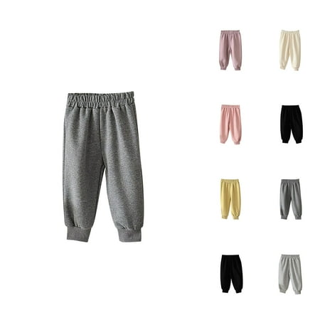 Solid Color Sweatpants Baby Boy Pants Knitted Leggings Joggers Harem Pants For Toddler Drawstring Pants Boys Fashion