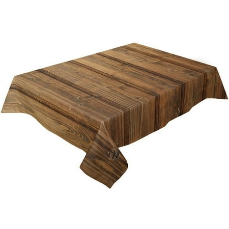 

Turquoise Wooden Board Waterproof Tablecloth Holiday Party ration Rectangular Table Cover for Birthday Table Tablecloth