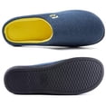 thumbnail image 4 of RockDove Men's Original Two-Tone Memory Foam Slipper, Size 9-10 US Men, Blue/Maize, 4 of 10