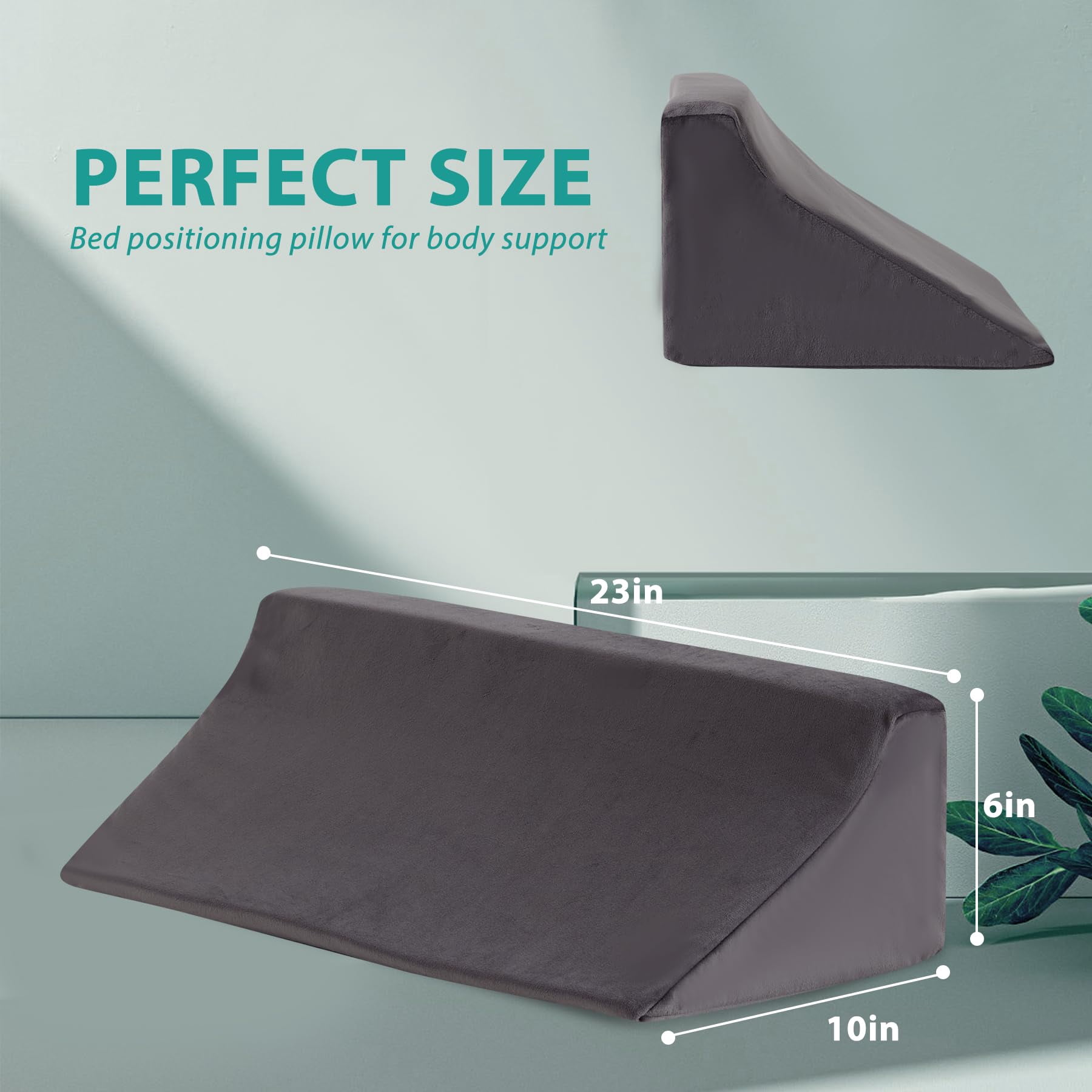 Wedge Pillow For Side Sleeping  Comfort Foam Sleeper Bed Wedges & Body Positioners After Support Preventing Short Plush
