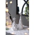 thumbnail image 4 of Set of 3 Resin White/Silver Foil Christmas Tree With Star Top, 4 of 7