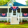 thumbnail image 4 of Patriotic Half Round Flag Home Garden Outdoor Decoration American Star Spangled Banner Display Fourth of July Celebration Ornament, 4 of 5