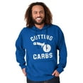 thumbnail image 5 of Cutting Carbs Pizza Cutter Foodie Hoodie Sweatshirt Women Men Brisco Brands L, 5 of 5